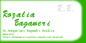 rozalia bagameri business card