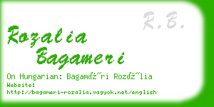 rozalia bagameri business card